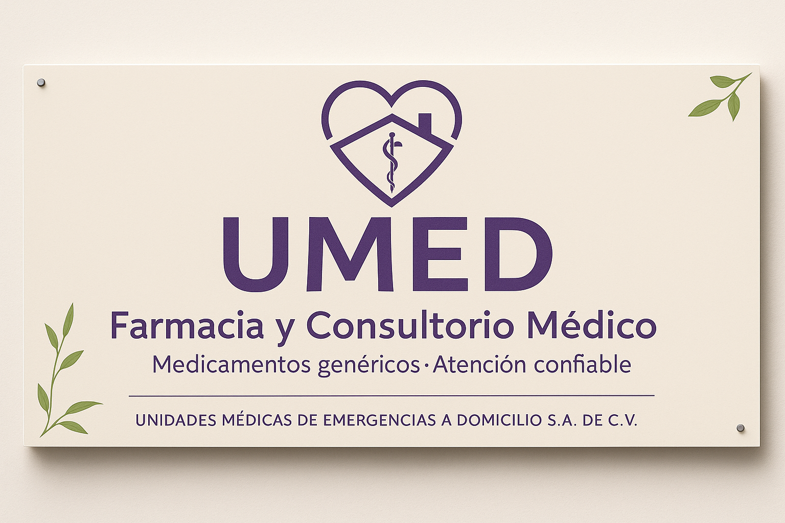 Letrero y textura del logo UMED